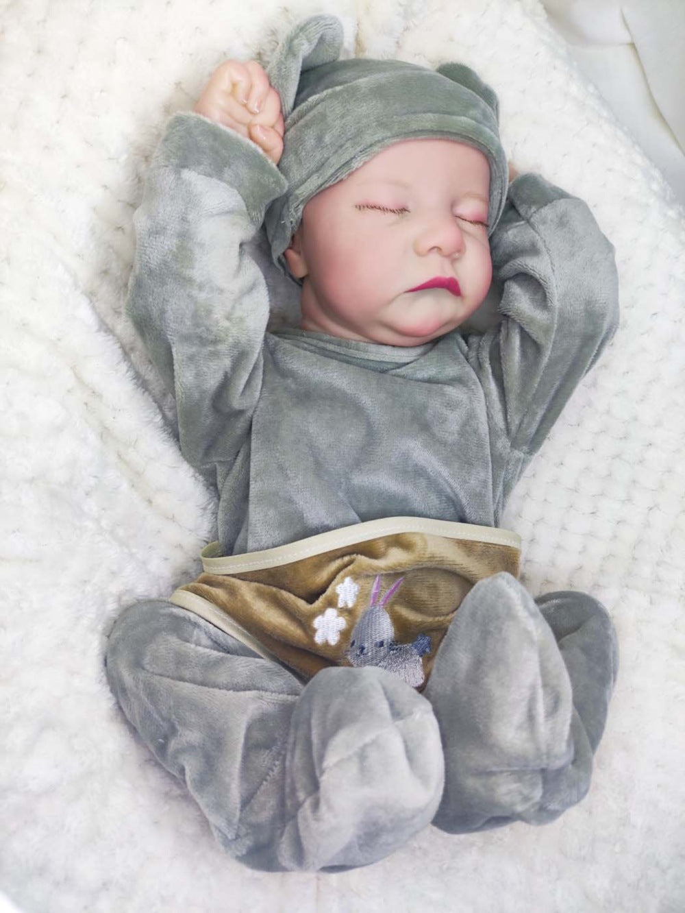 18-Inch Reborn Doll with Cloth Body – Realistic Baby Toy