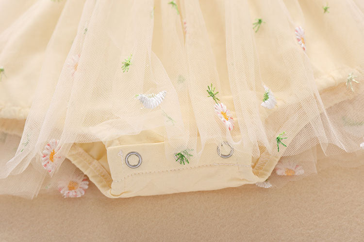 Baby Girl Tulle Skirt Romper – Triangle One-Piece