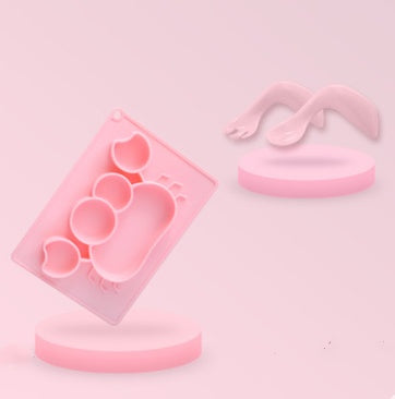 Baby Silicone Suction Bowl – Cartoon Learning Feeding Dish