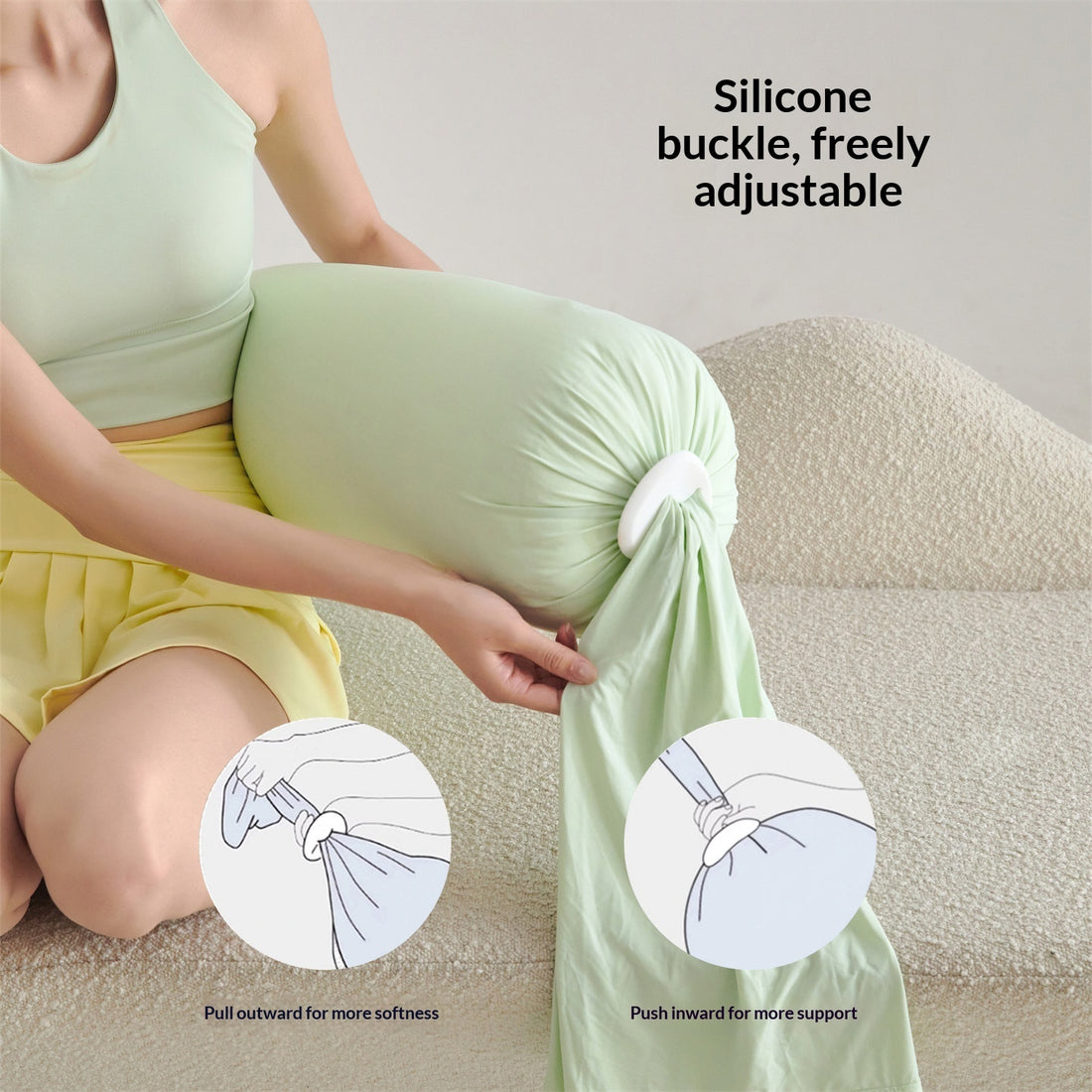 Multi-Functional Skin-Friendly Side-Sleeping Maternity Pillow