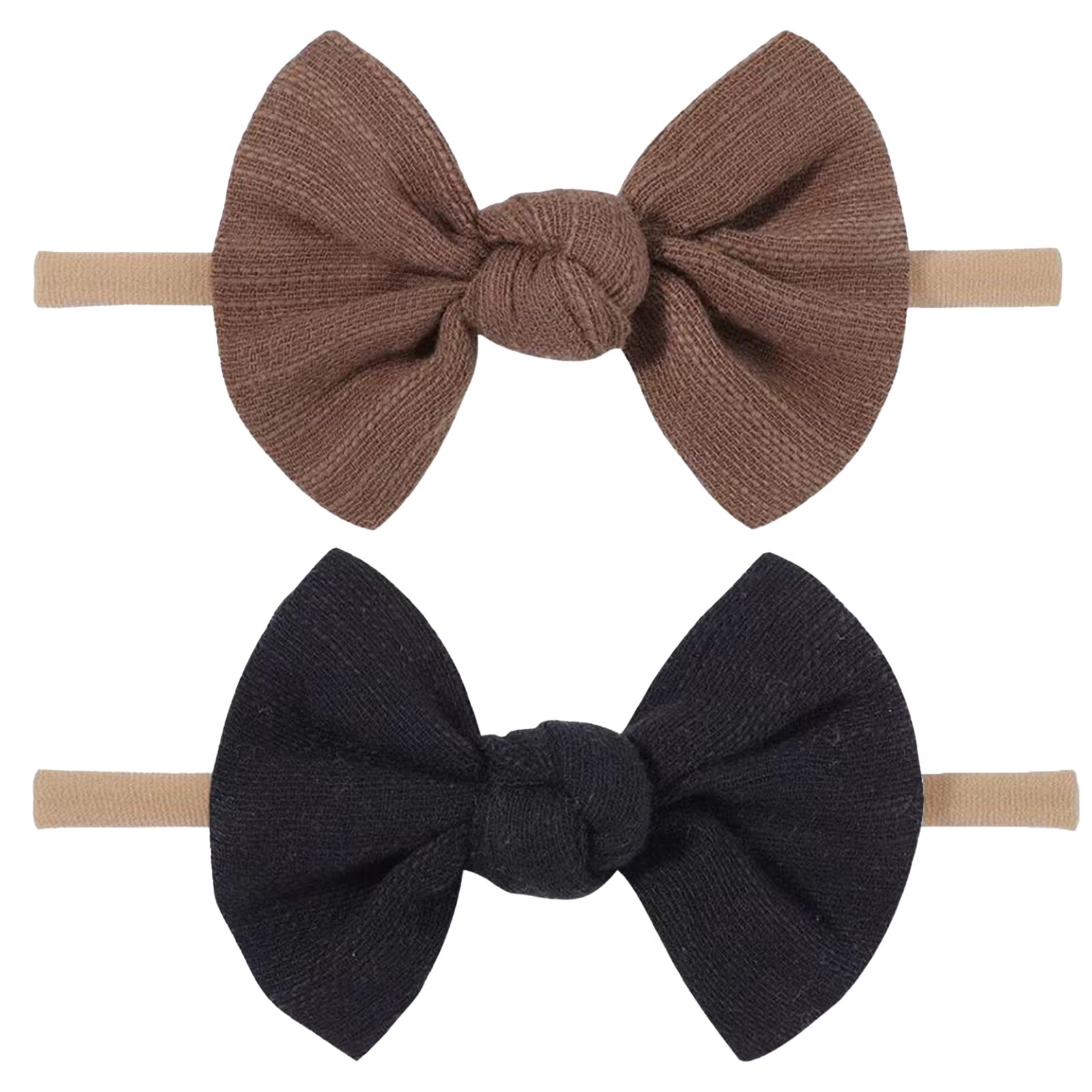 Baby Girls Nylon Headband With Bow – Soft Hair Accessory