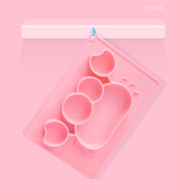 Baby Silicone Suction Bowl – Cartoon Learning Feeding Dish