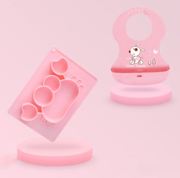 Baby Silicone Suction Bowl – Cartoon Learning Feeding Dish