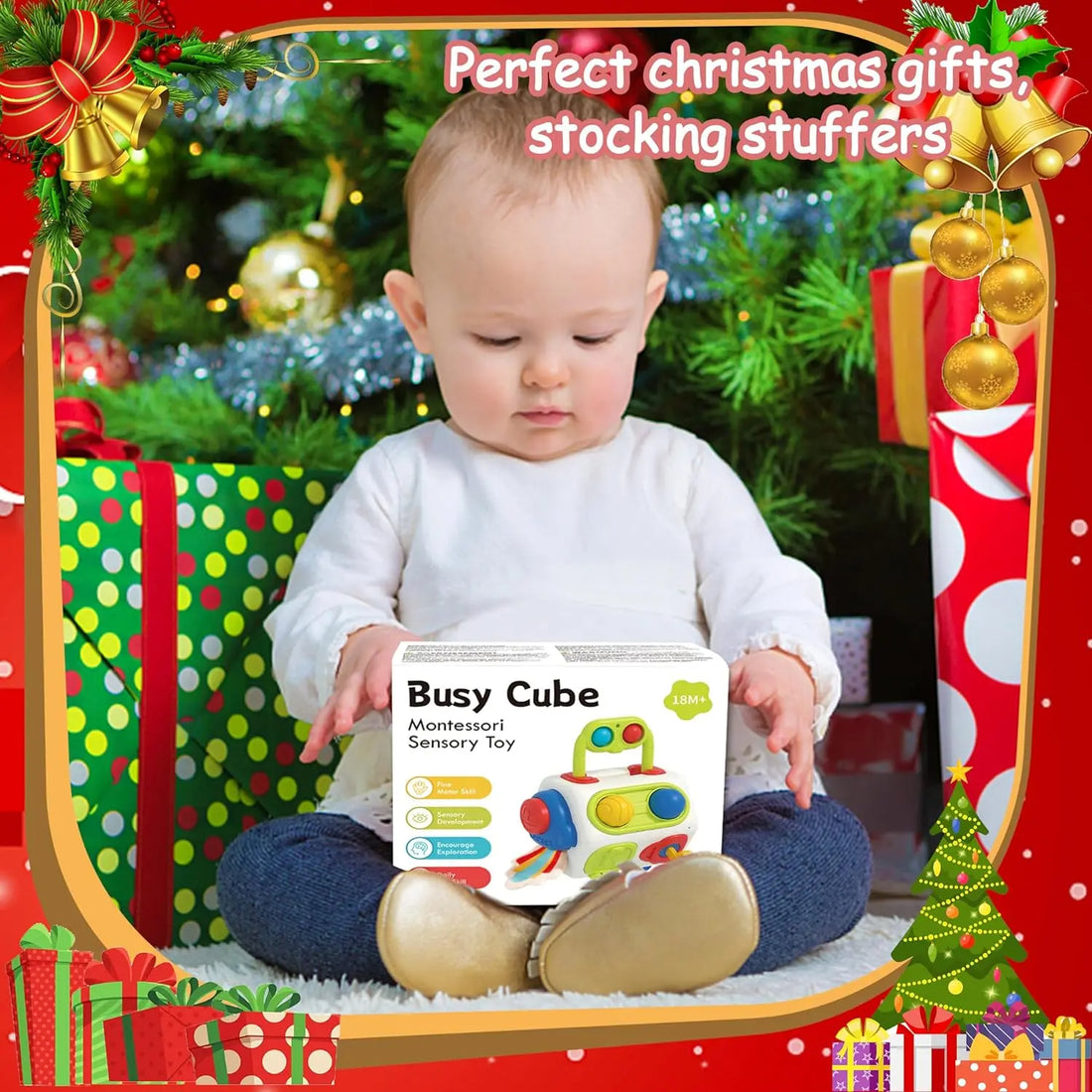 9-in-1 Busy Cube – Montessori Sensory & Learning Toy for Toddlers