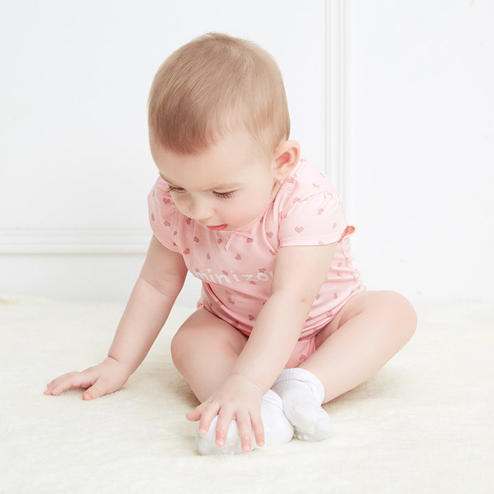 Short-Sleeve Baby Girl Romper
