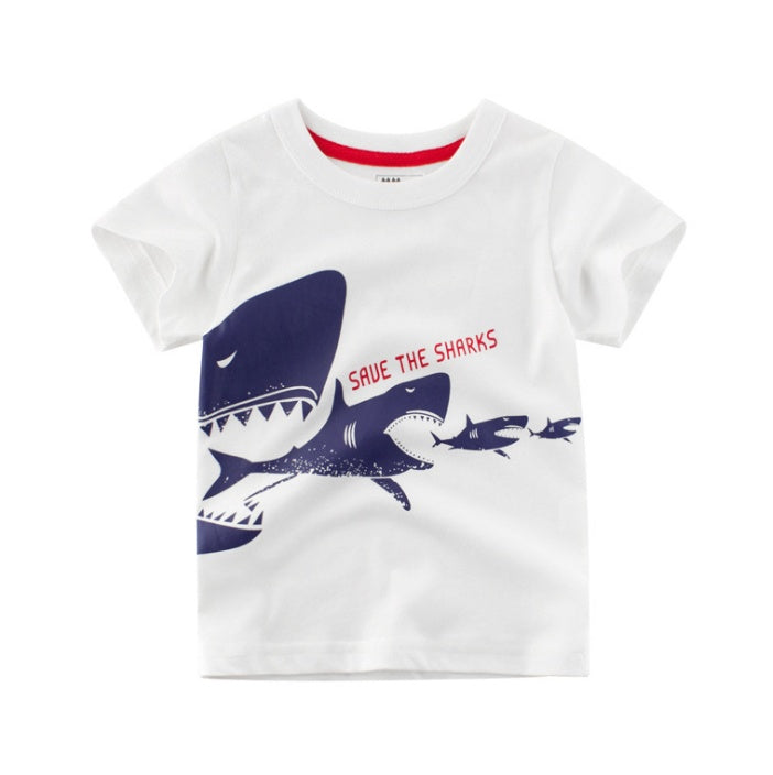 Boys Korean Style Cotton Short Sleeve T-Shirt