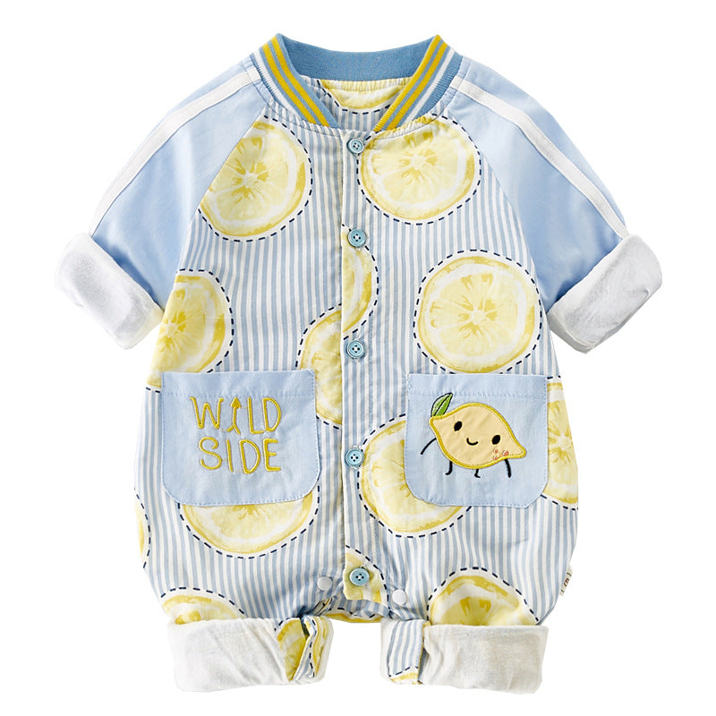 Short-Sleeved Romper Net Red Male And Female Baby Onesies