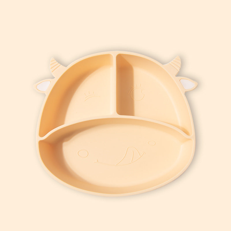 Baby Silicone Non-Slip Dinner Plate – Divided Feeding Bowl for Food Supplement