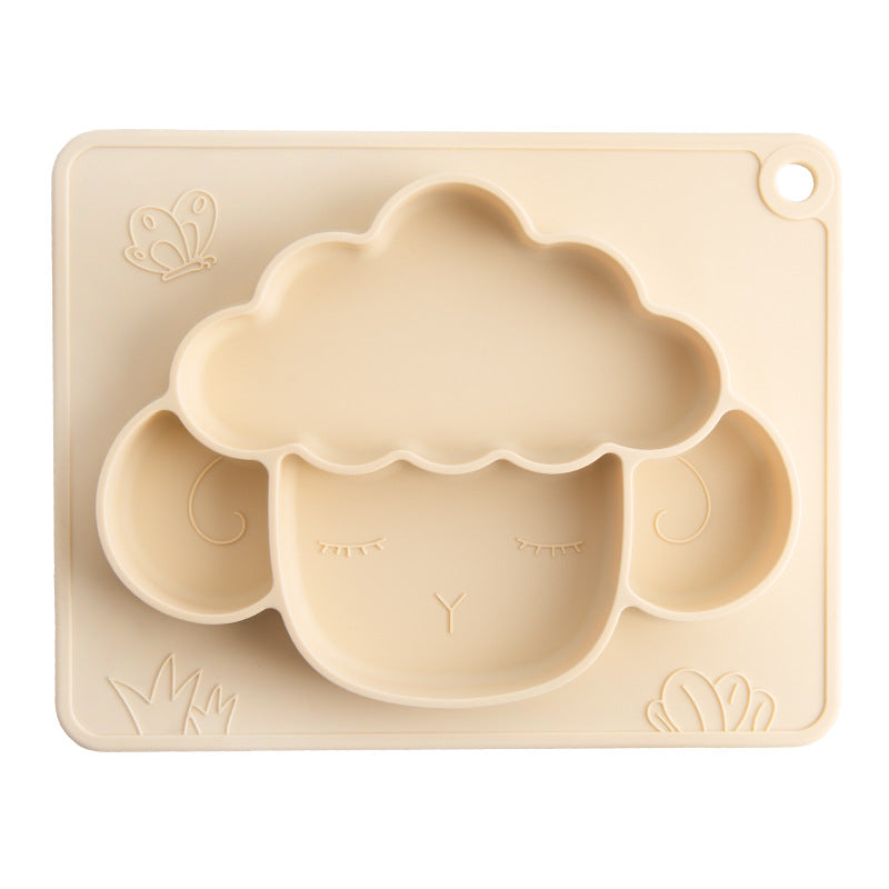 Baby Silicone Non-Slip Dinner Plate – Divided Feeding Bowl for Food Supplement