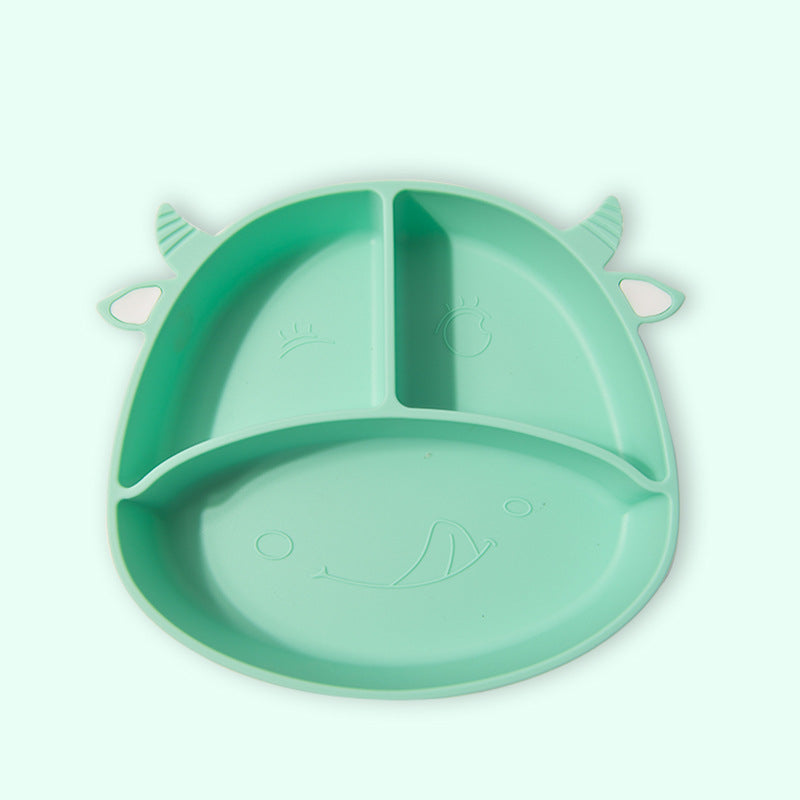 Baby Silicone Non-Slip Dinner Plate – Divided Feeding Bowl for Food Supplement