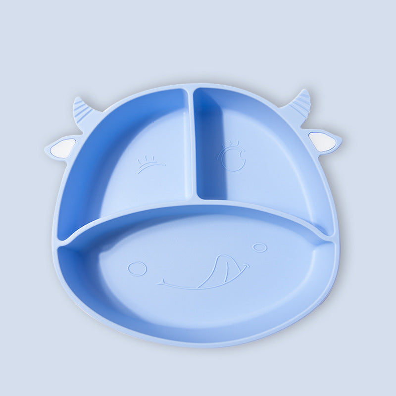 Baby Silicone Non-Slip Dinner Plate – Divided Feeding Bowl for Food Supplement
