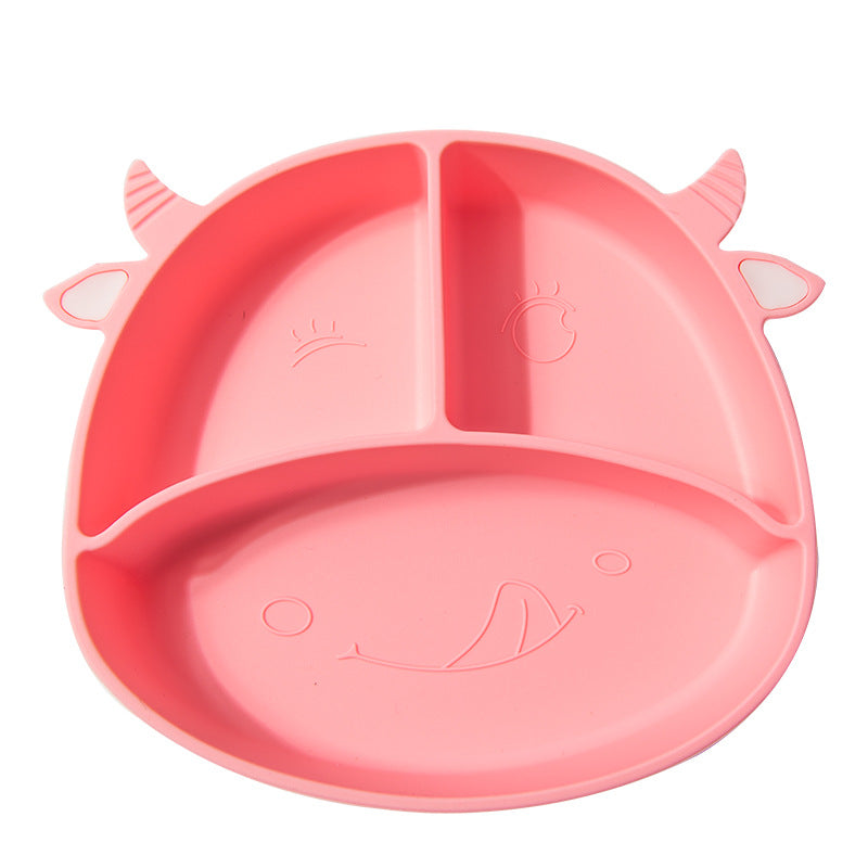 Baby Silicone Non-Slip Dinner Plate – Divided Feeding Bowl for Food Supplement