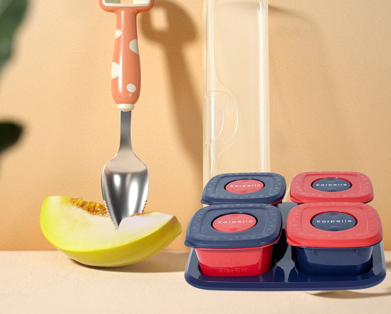 Portable Baby Snack & Tableware Storage Box