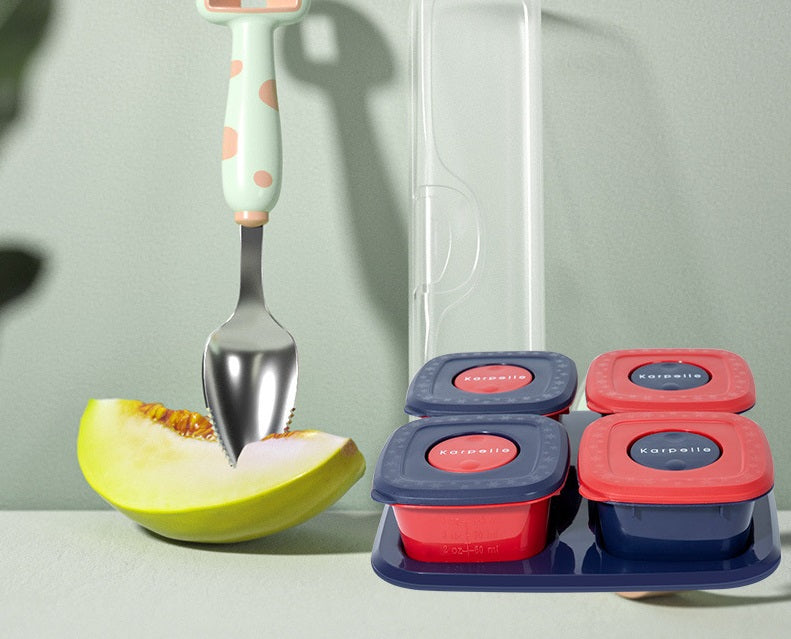 Portable Baby Snack & Tableware Storage Box