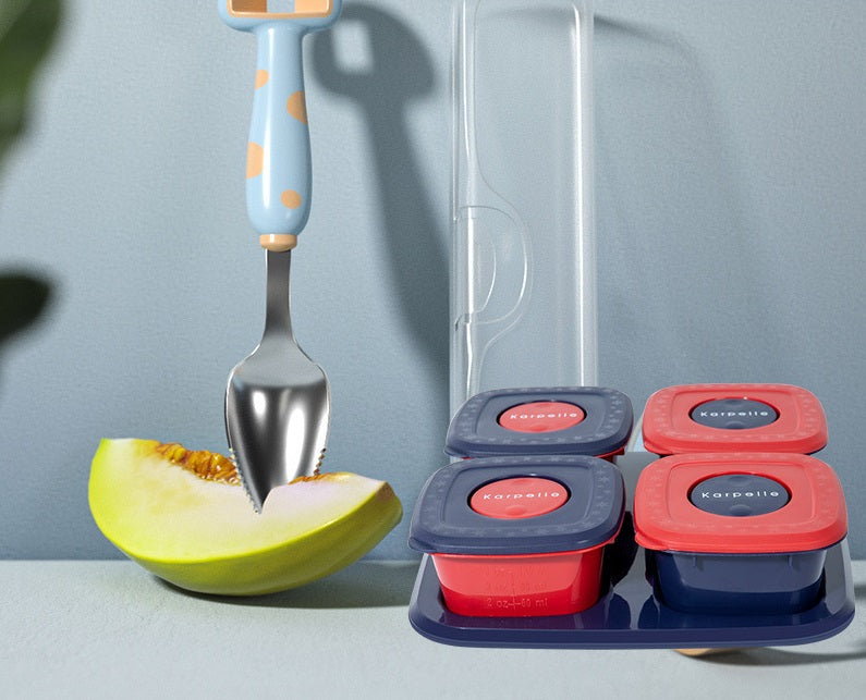 Portable Baby Snack & Tableware Storage Box