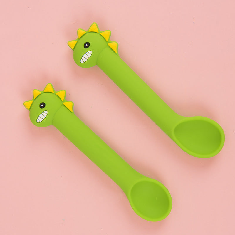 Baby Silicone Training Spoon – Soft Head Cartoon Feeding Spoon