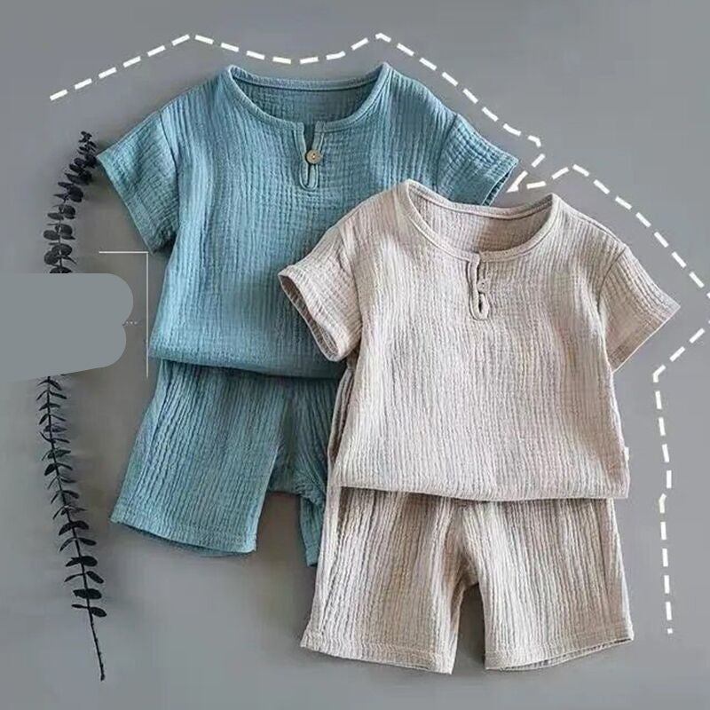 Boy And Girl Baby Short-sleeved Summer Suit