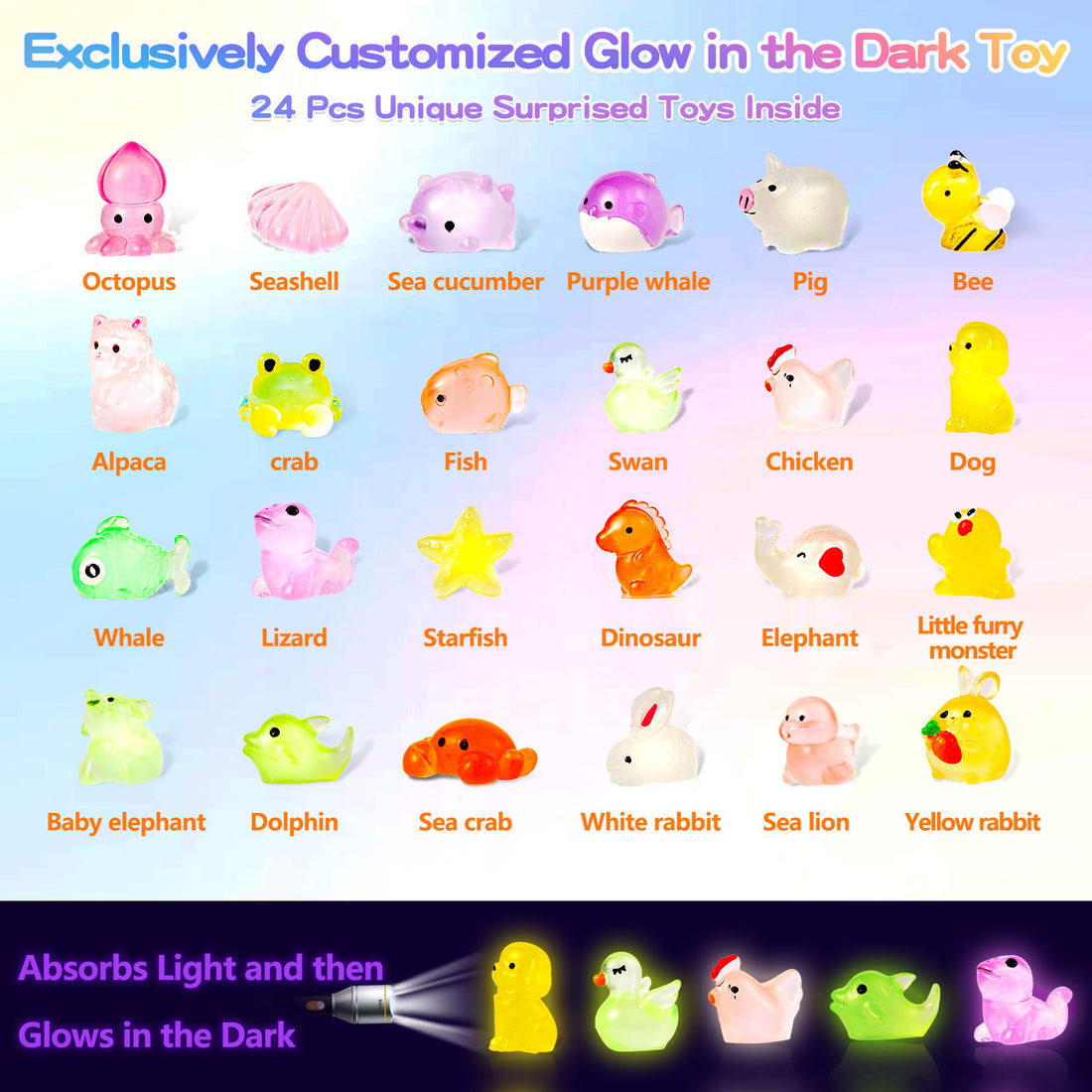 Glow In The Dark Doll Bath Bomb Set