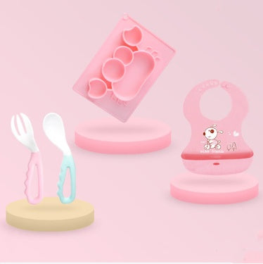 Baby Silicone Suction Bowl – Cartoon Learning Feeding Dish