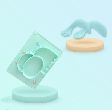 Baby Silicone Suction Bowl – Cartoon Learning Feeding Dish