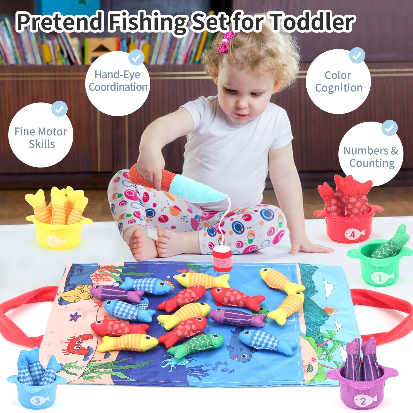 3D Fabric Baby Fishing Toy – Crawling & Early Learning Educational Toy