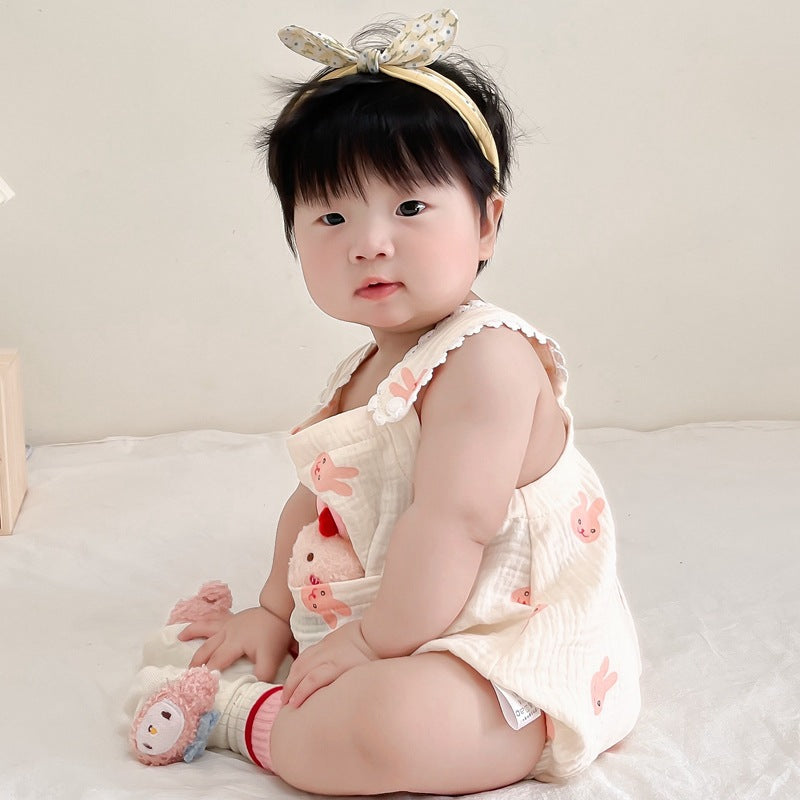Cute Baby Gauze Triangle Romper
