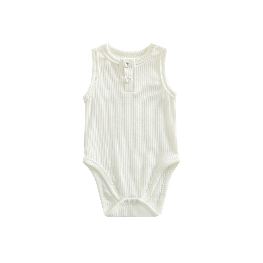 Baby Girl Cotton Romper – Sunken Stripe Vest Design