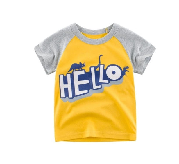 Boys Korean Style Cotton Short Sleeve T-Shirt