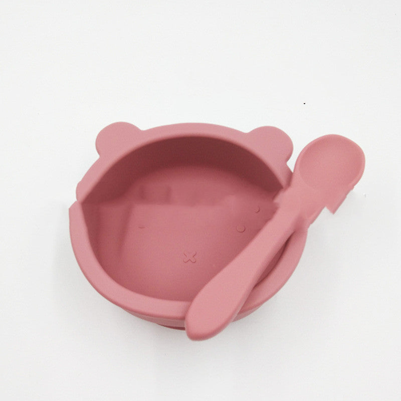 Bear Silicone Suction Bowl – Anti-Fall Baby Feeding & Complementary Food Bowl