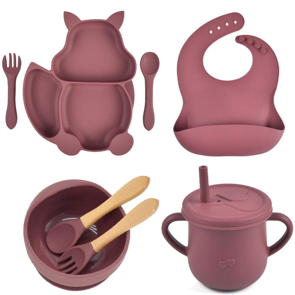 Silicone Baby Feeding & Training Tableware Set