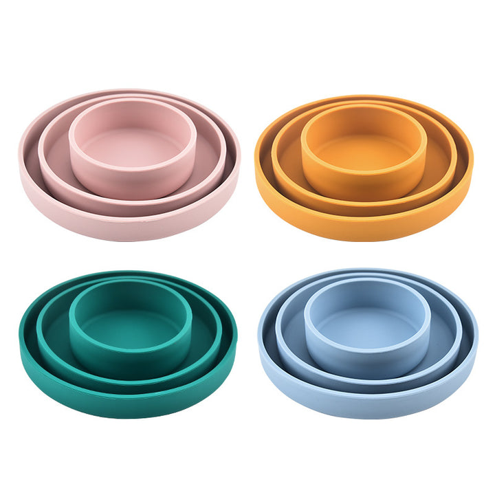 Baby Silicone Training & Feeding Dinner Plate – Food Supplement Bowl