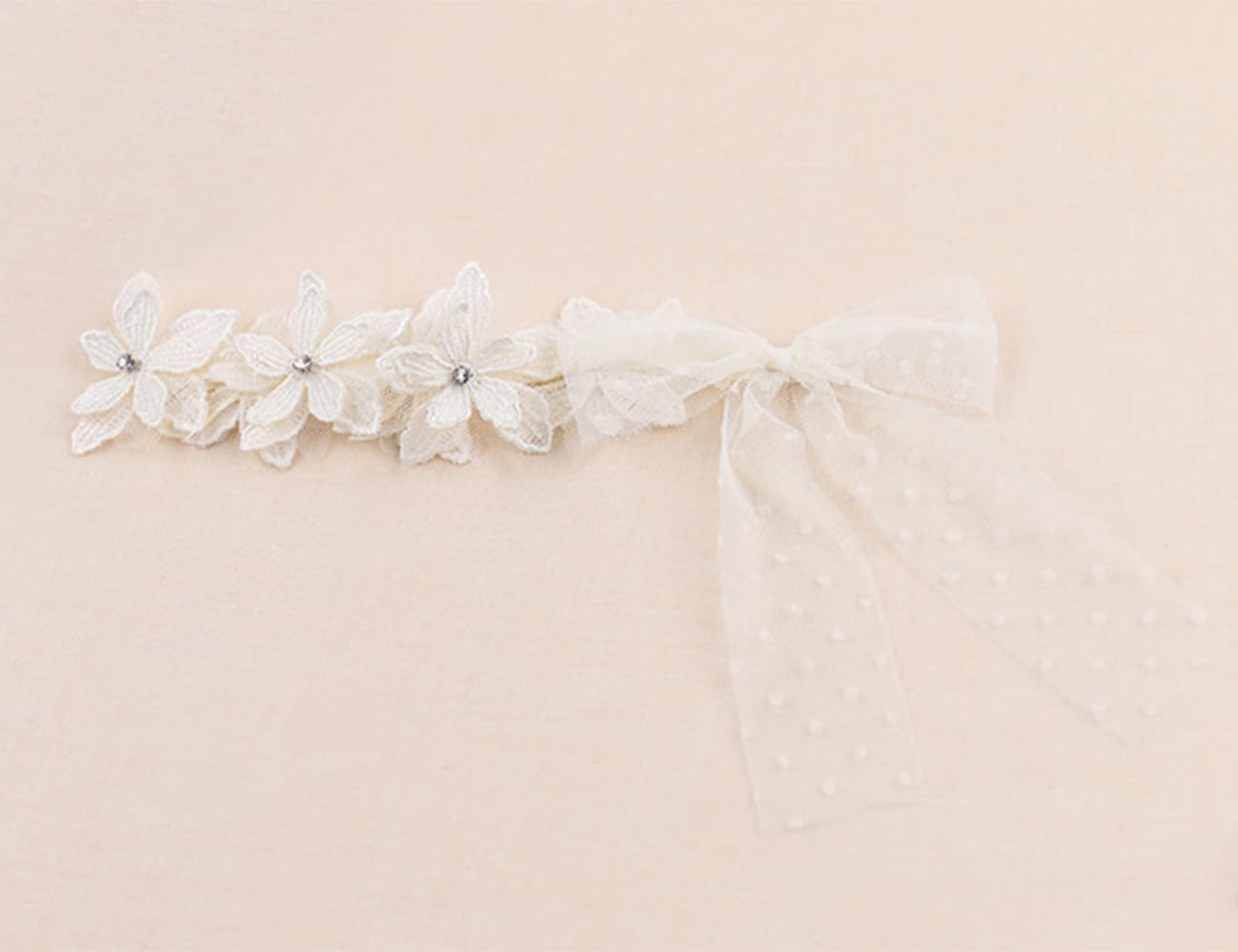 Baby Girls Bow Knot Headband – Soft Lace Floral Hair Accessory