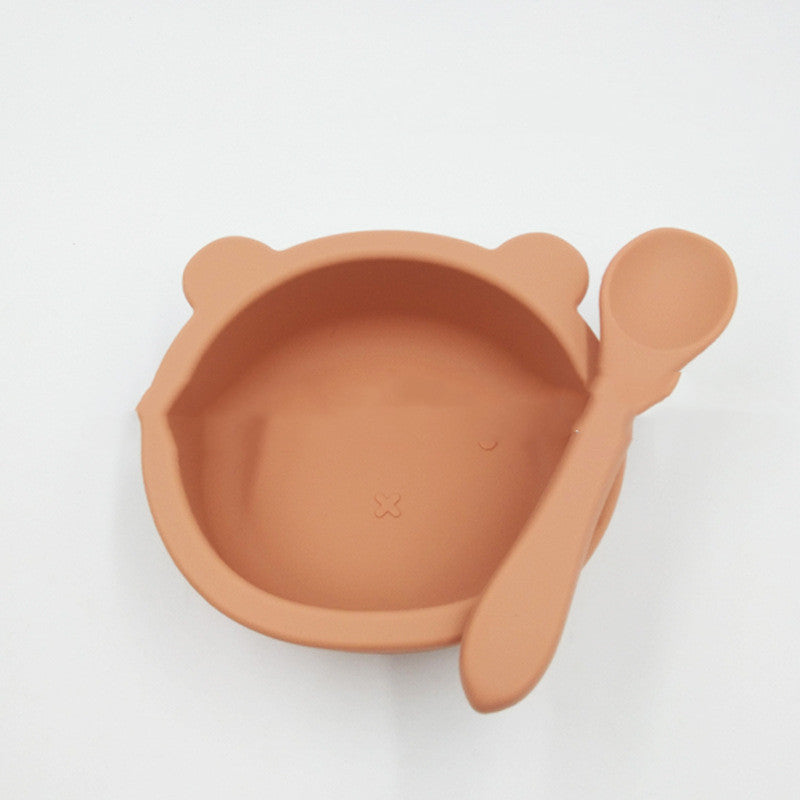 Bear Silicone Suction Bowl – Anti-Fall Baby Feeding & Complementary Food Bowl