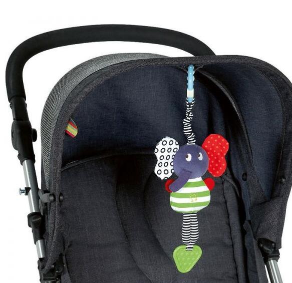 Musical Elephant Hanging Teether Toy – Baby Lathe Trailer Toy