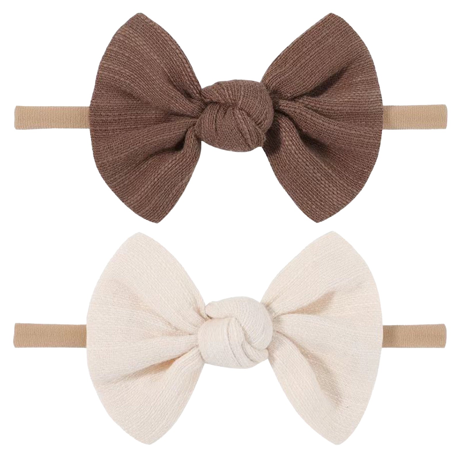 Baby Girls Nylon Headband With Bow – Soft Hair Accessory