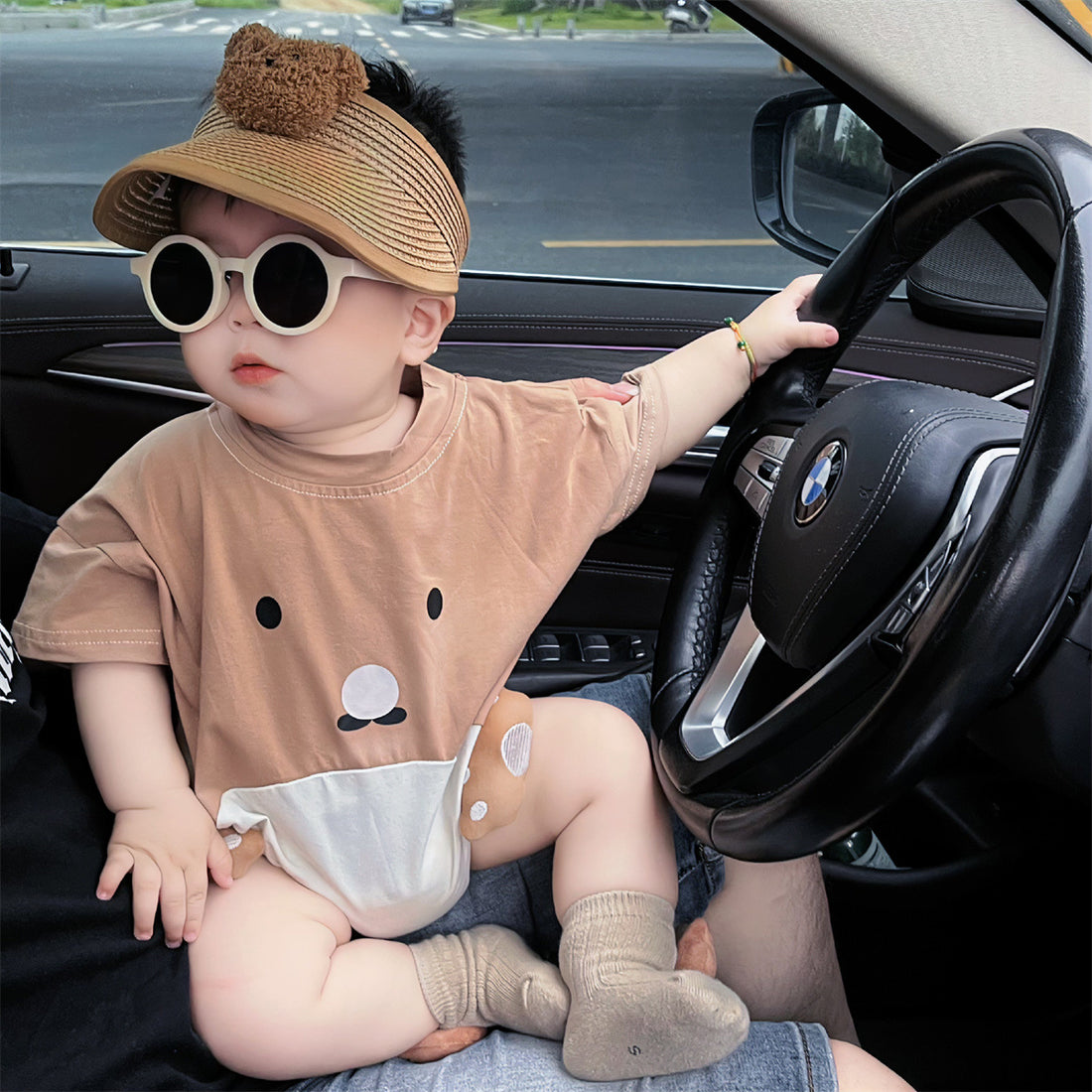 Newborn Cotton Triangle Romper – Baby Girl Jumpsuit