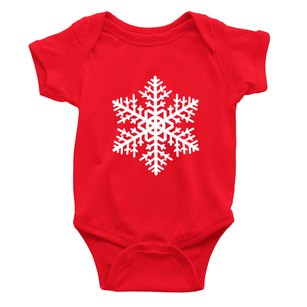 Baby Cotton Short-Sleeve Romper – Coated Fabric