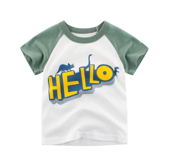 Boys Korean Style Cotton Short Sleeve T-Shirt