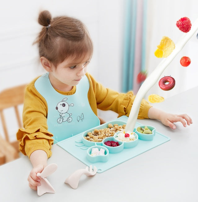 Baby Silicone Suction Bowl – Cartoon Learning Feeding Dish