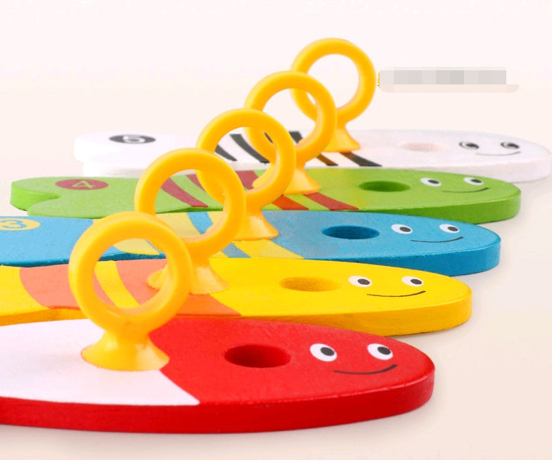 Children’s Educational Wooden Fishing Toy – Early Learning Water Ring Game