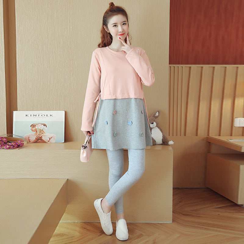 Loose Spring Maternity & Breastfeeding Dress