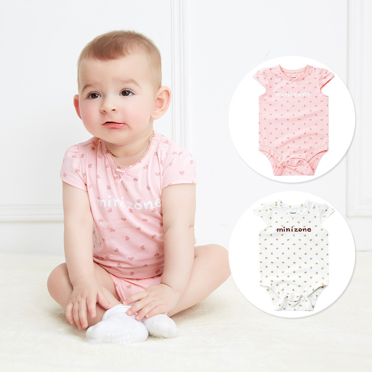 Short-Sleeve Baby Girl Romper