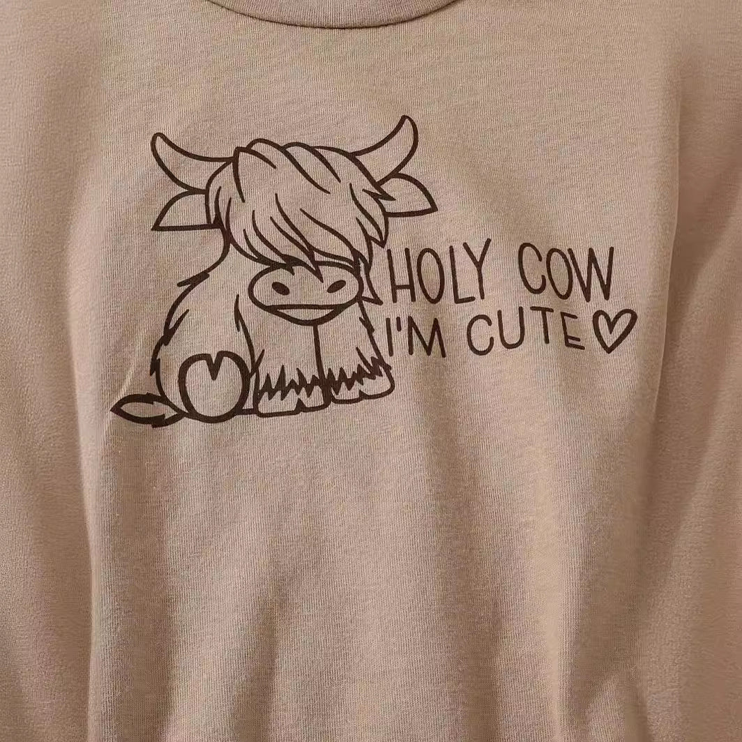 Baby Cow Print Pullover Romper – Triangle One-Piece
