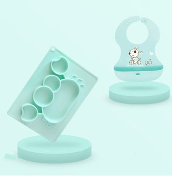 Baby Silicone Suction Bowl – Cartoon Learning Feeding Dish