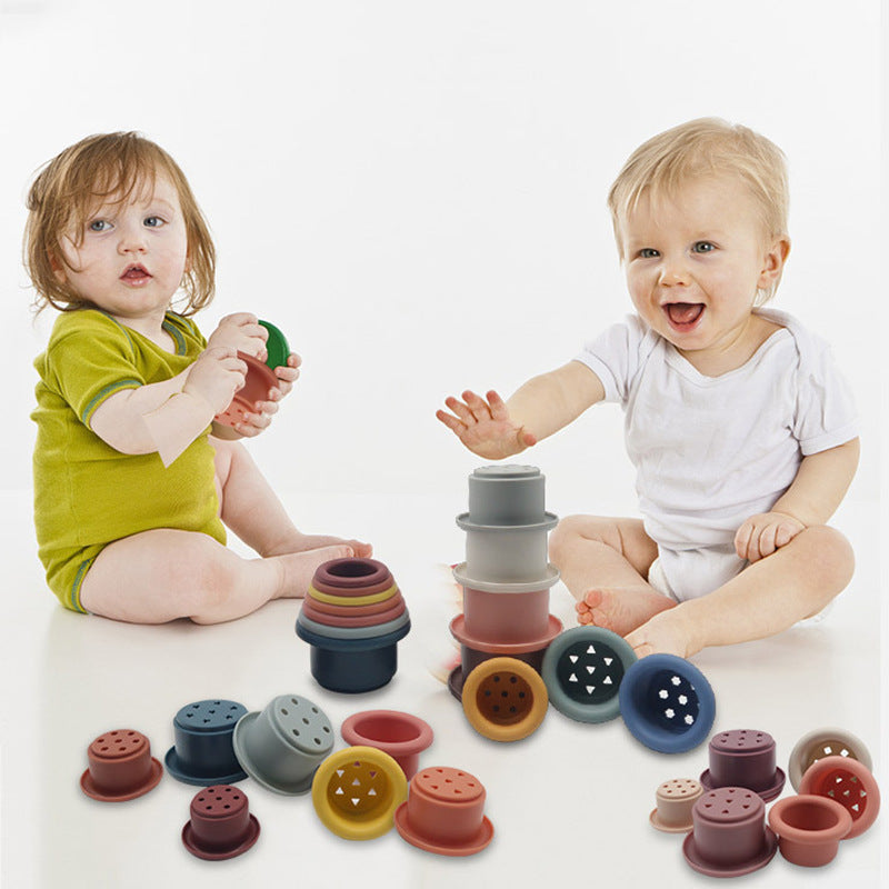 Baby Silicone Stacking Cups – Interactive Educational Toy