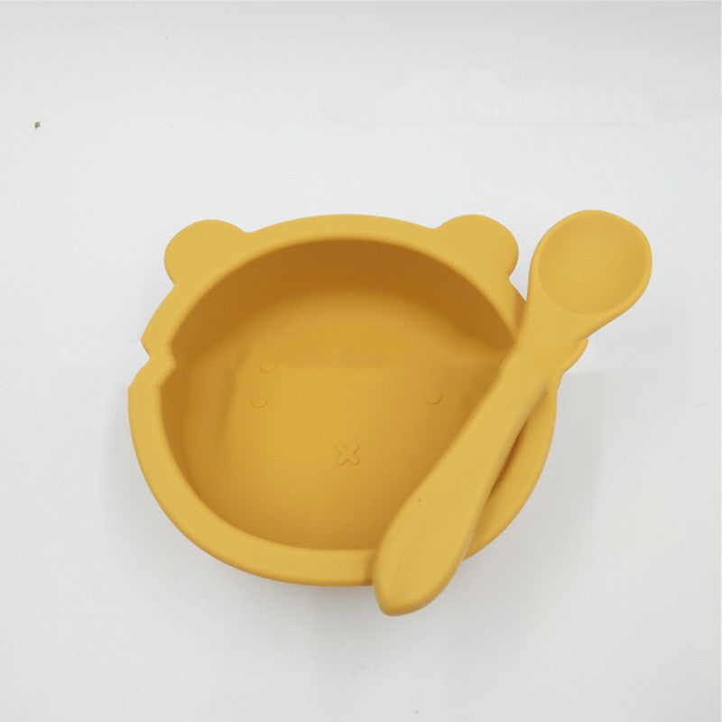 Bear Silicone Suction Bowl – Anti-Fall Baby Feeding & Complementary Food Bowl