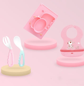 Baby Silicone Suction Bowl – Cartoon Learning Feeding Dish
