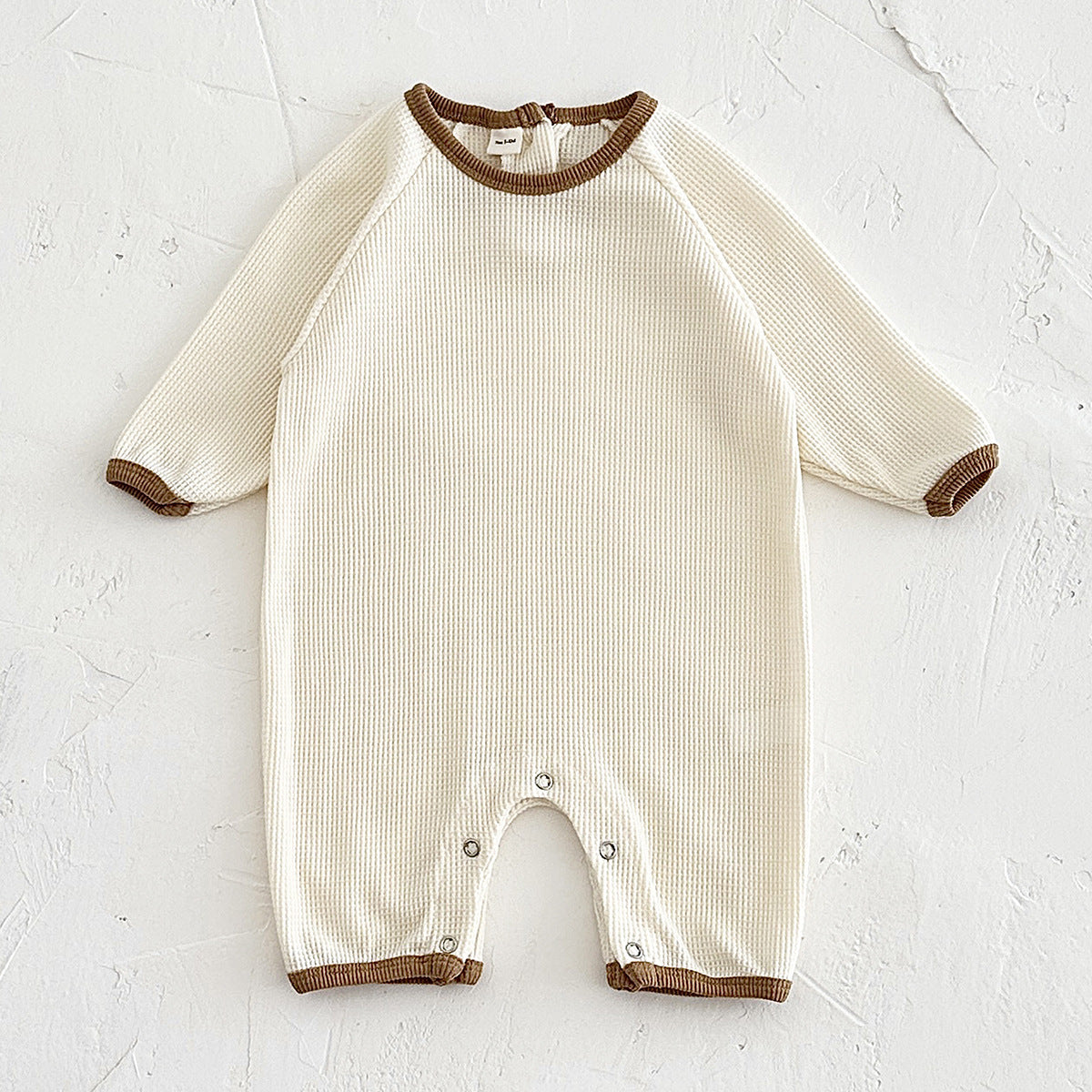 Newborn Waffle Cotton Short-Sleeve Romper