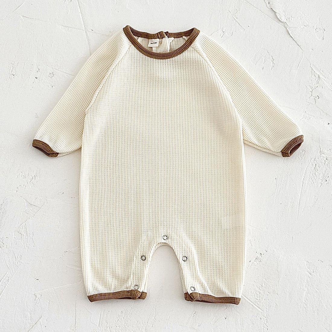 Newborn Waffle Cotton Short-Sleeve Romper