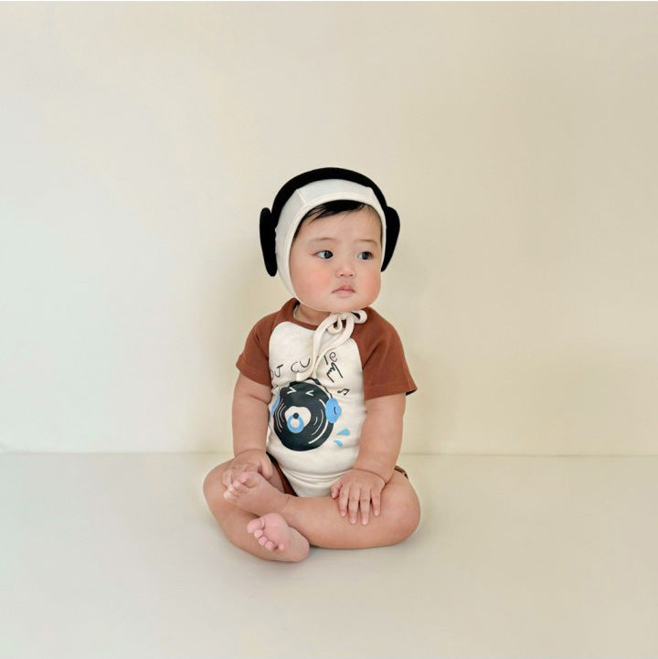 Baby Romper with Little DJ Print – Modeling Design